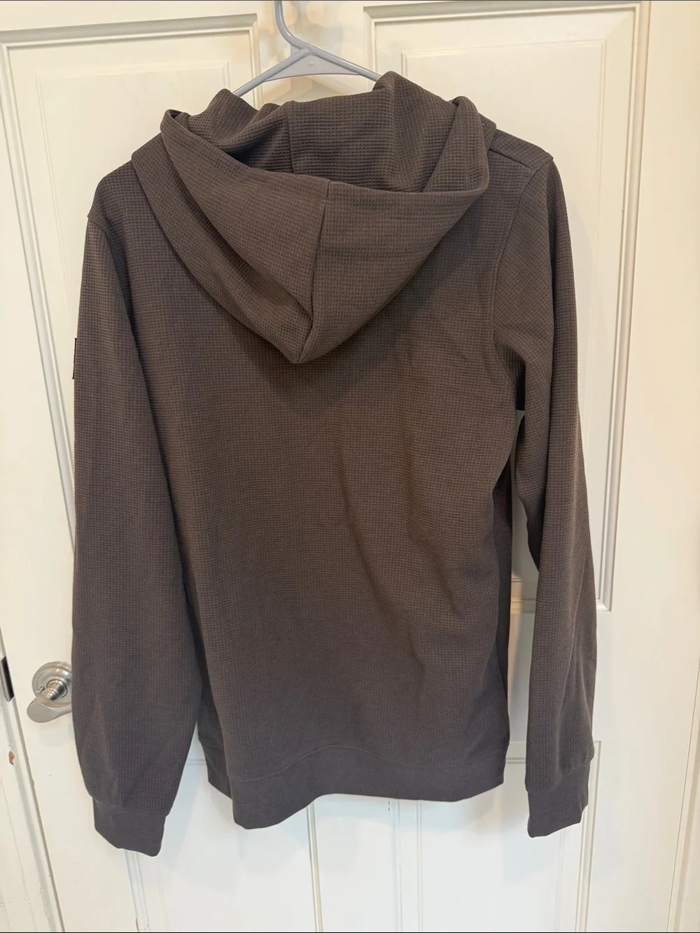 ALO Yoga  Waffle Knit Hoodie in Dark Brown